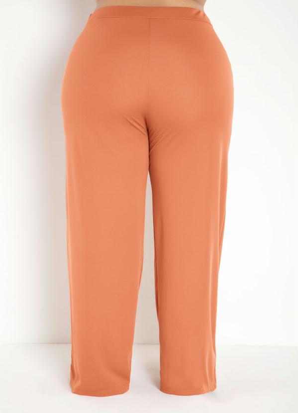 

Calça Caramelo Pantalona com Elástico Plus Size, Marrom