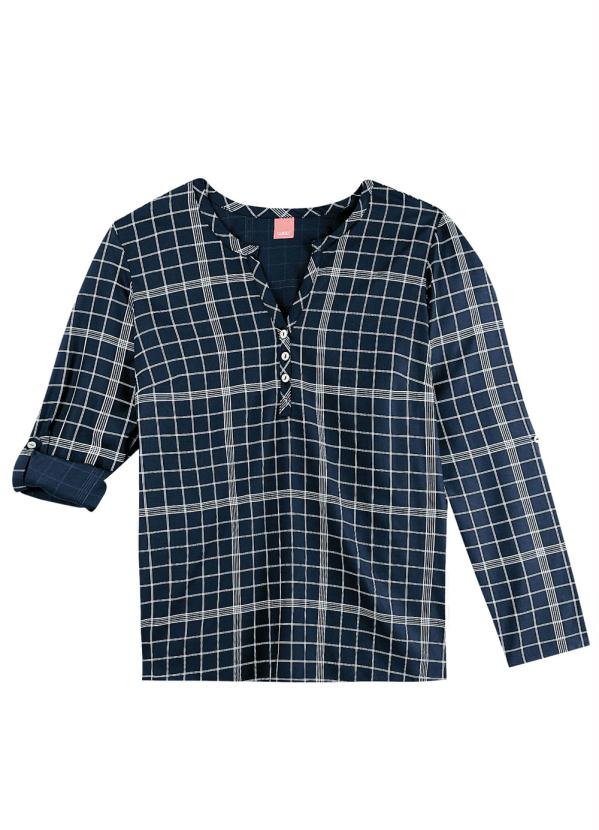 

Camisete Azul Marinho Xadrez Flanelada