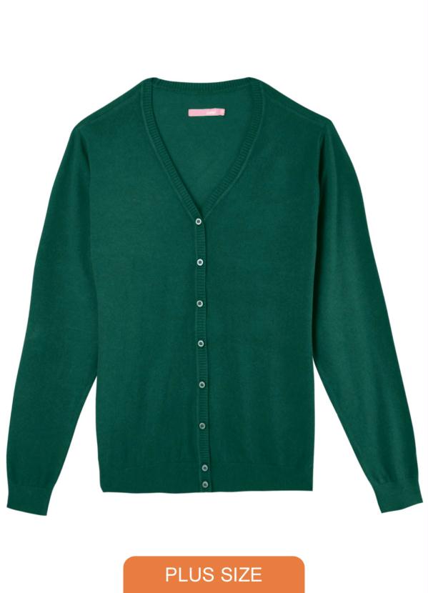 

Cardigan Verde Feminino em Tricô