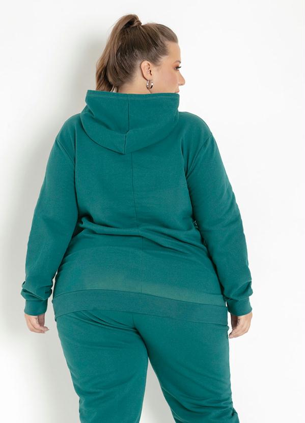 

Casaco Verde Escuro com Capuz Plus Size