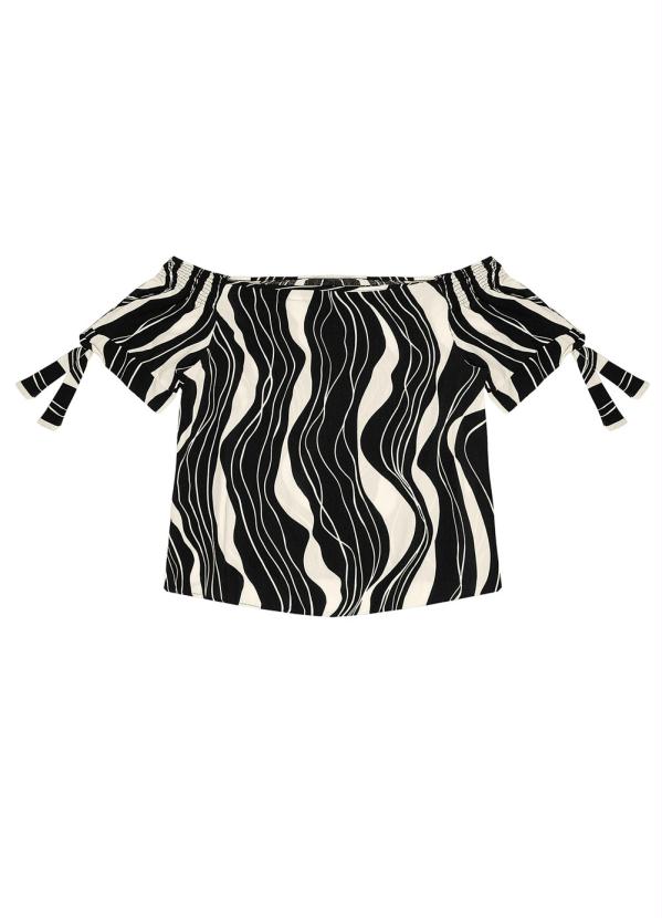 

Blusa Feminina Plus Size Ciganinha Preto