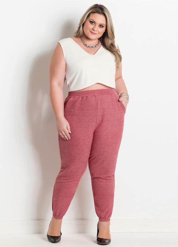 

Cropped Off White com Barra Ondulada Plus Size, Branco