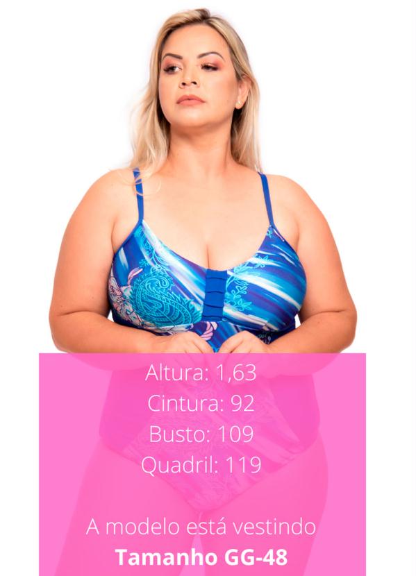 

Maiô com Bojo Plus Size Azul Royal