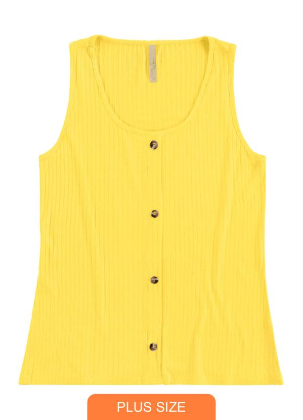 

Blusa Malha Canelado Traxy Amarelo