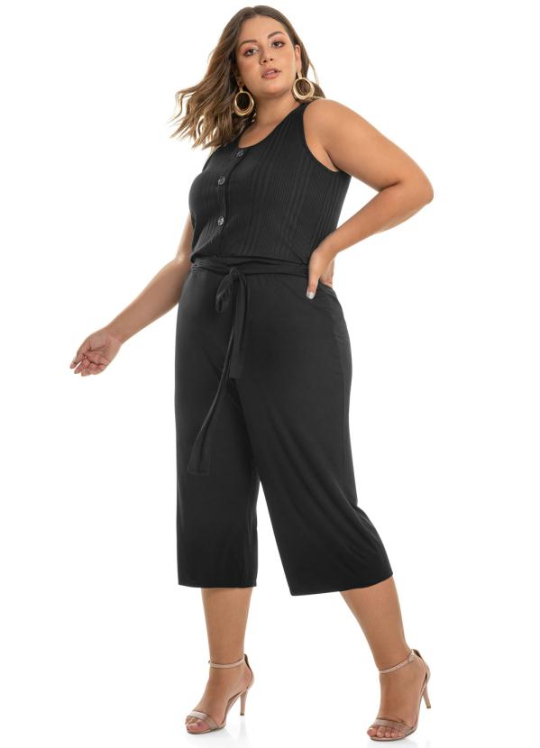 

Regata Canelada Feminina Rovitex Plus Size Preto