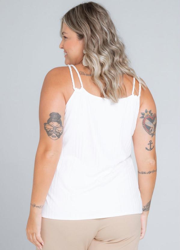 

Regata Feminina Plus Size Branco