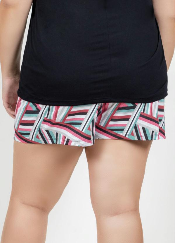 

Short Geométrico com Elástico Plus Size, Branco