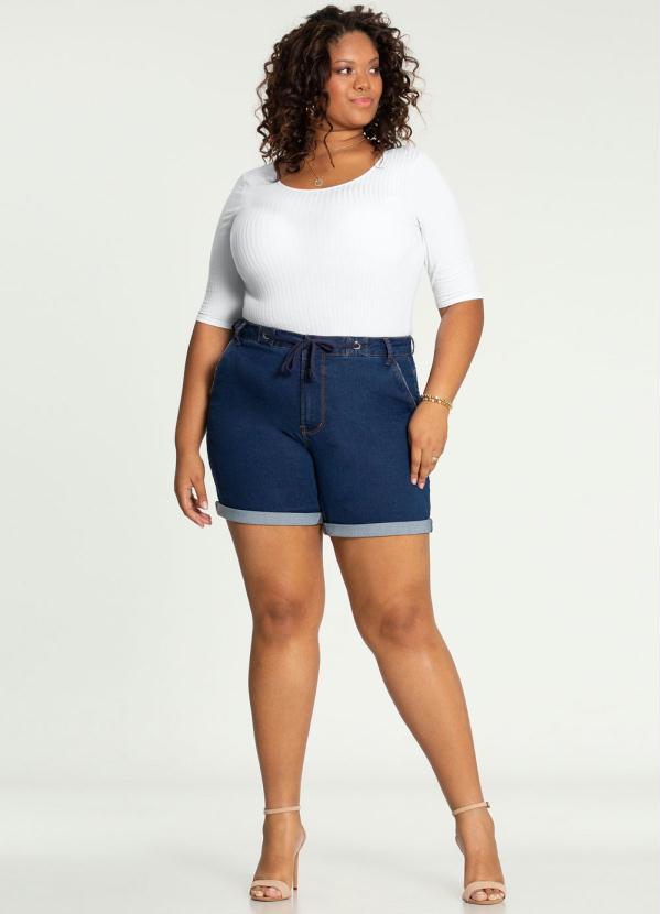 

Shorts Boyfriend Plus Size Azul