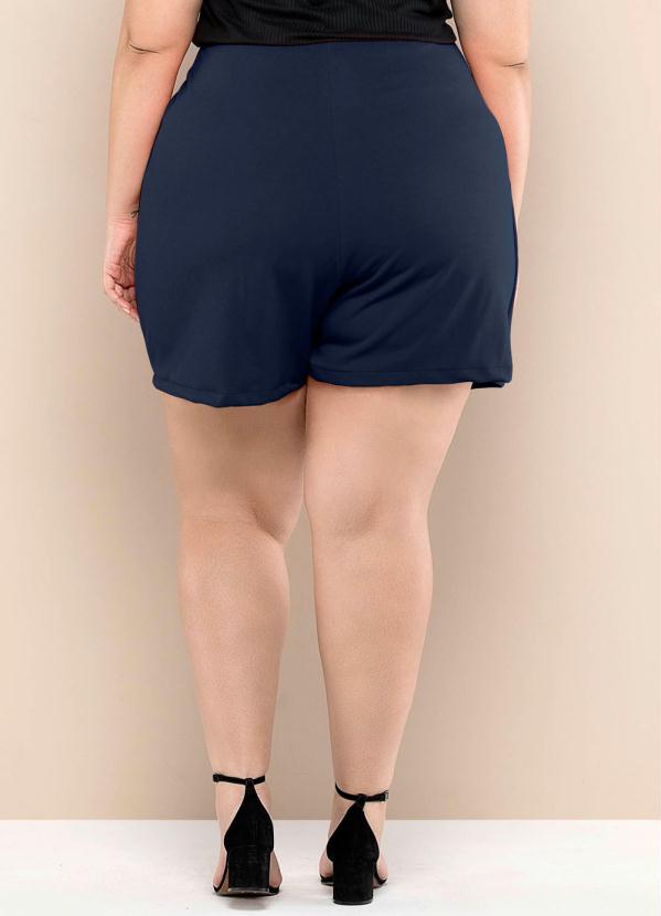 

Shorts Saia Plus Size Marinho Navy, Azul