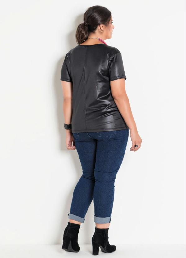 

Blusa Cirrê Preta Plus Size, Preto