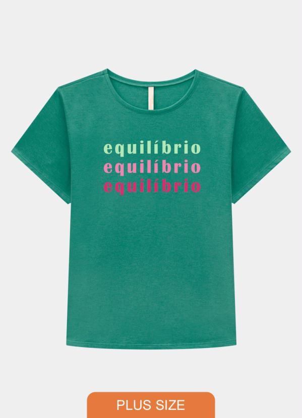 

T-Shirt Plus Size Malha Equilíbrio Verde