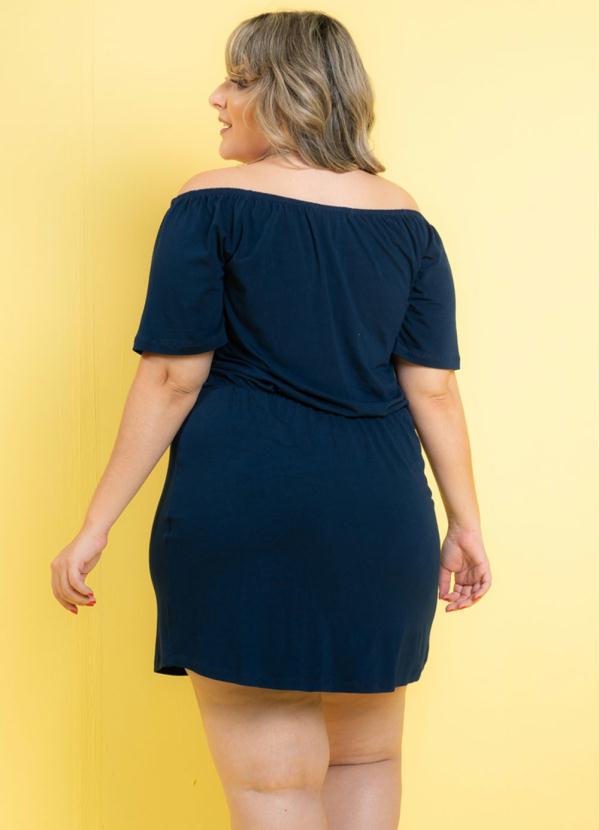 

Vestido Ciganinha Myra Azul Marinho Plus Size