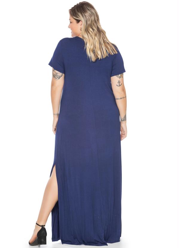 

Vestido Longo Azul Marinho