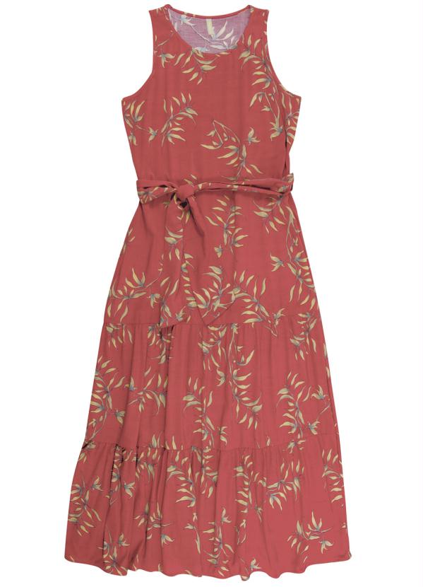 

Vestido Longo com Estampa Floral Vermelho