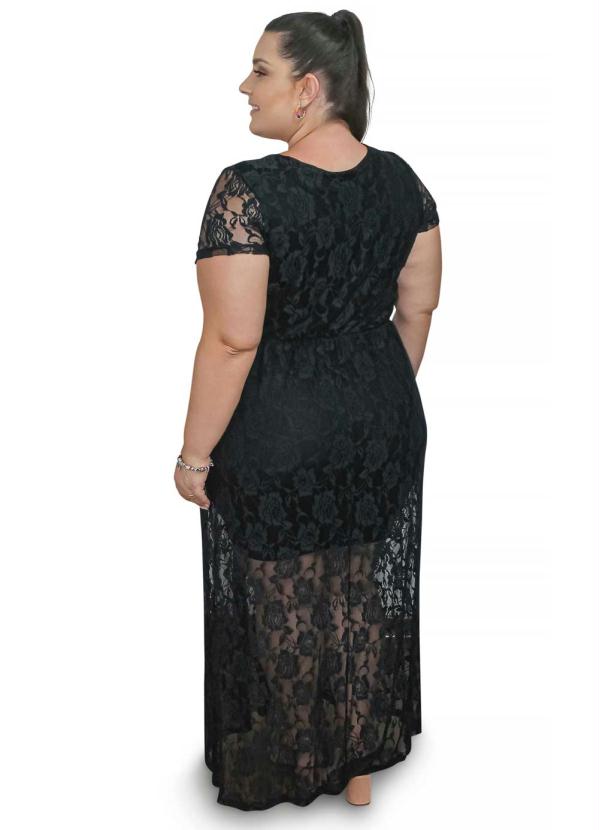 

Vestido Longo com Renda Preto