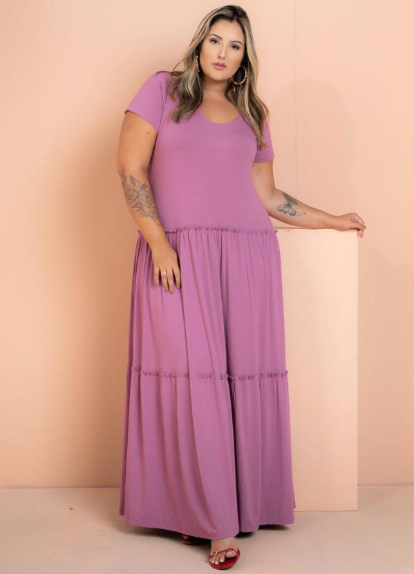 

Vestido Longo Três Marias Lilás Plus Size, Roxo