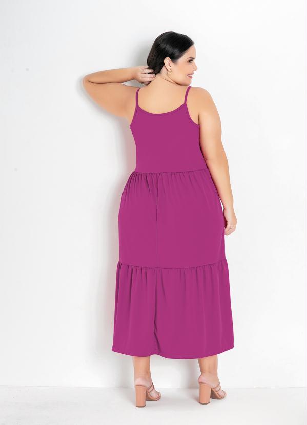 

Vestido Pink com Transpasse Plus Size, Rosa