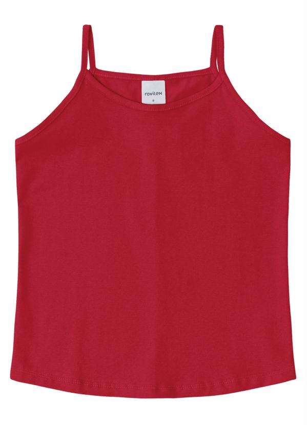 

Blusa de Alça Rovitex Kids Básicos Vermelho