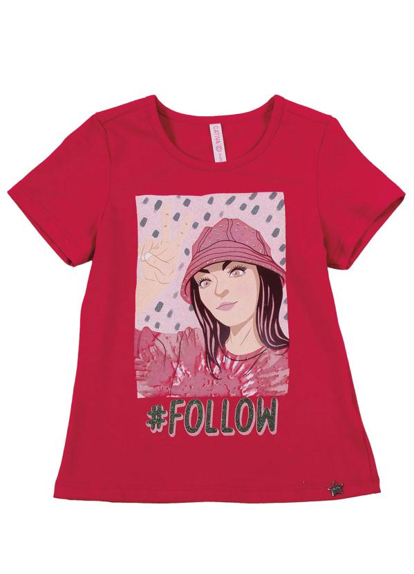 

Blusa em Cotton com Estampa Vermelho