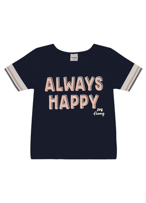 

Blusa Infantil Always Happy Azul