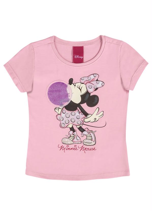 

Blusa Infantil em Malha Estampada Rosa