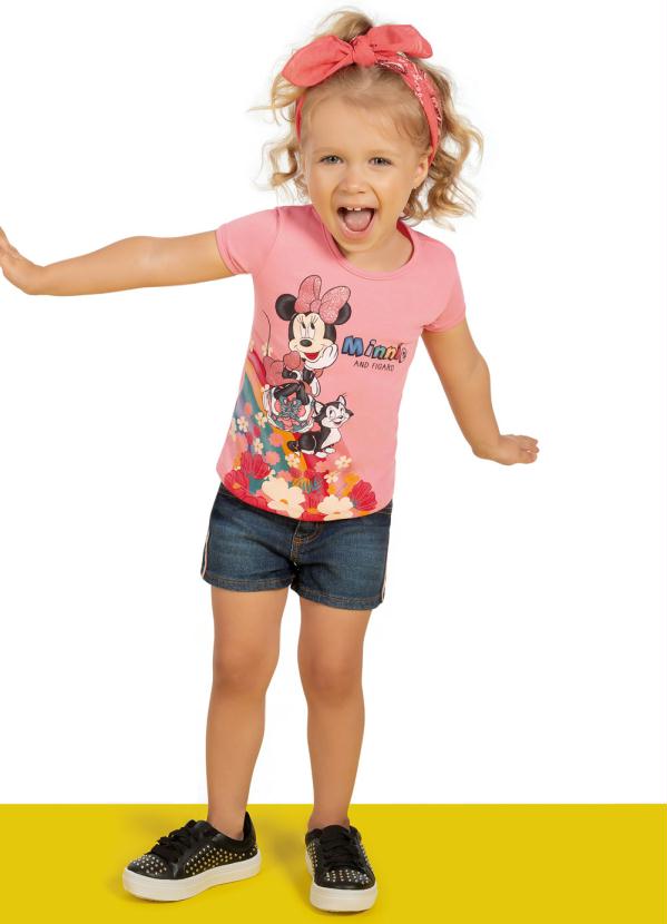 

Blusa Infantil Estampada com Glitter Rosa