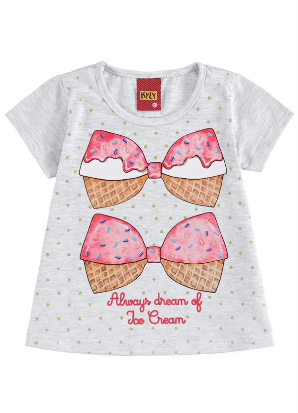 

Blusa Infantil Feminina Mescla, Cinza