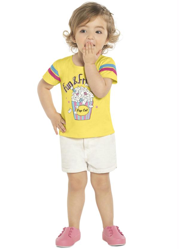 

Blusa Infantil Pipoca Amarelo