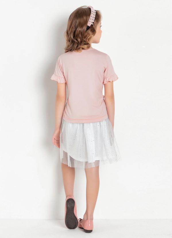 

Blusa Infantil Rosa com Babado nas Mangas