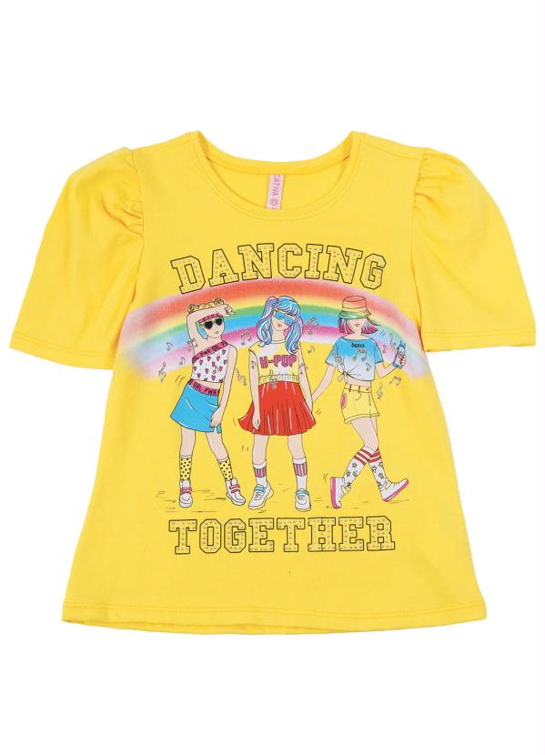 

Blusa Manga Curta com Estampa Amarelo