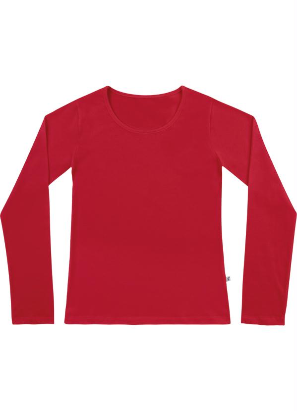 

Blusa de Manga Longa Vermelho Every Day