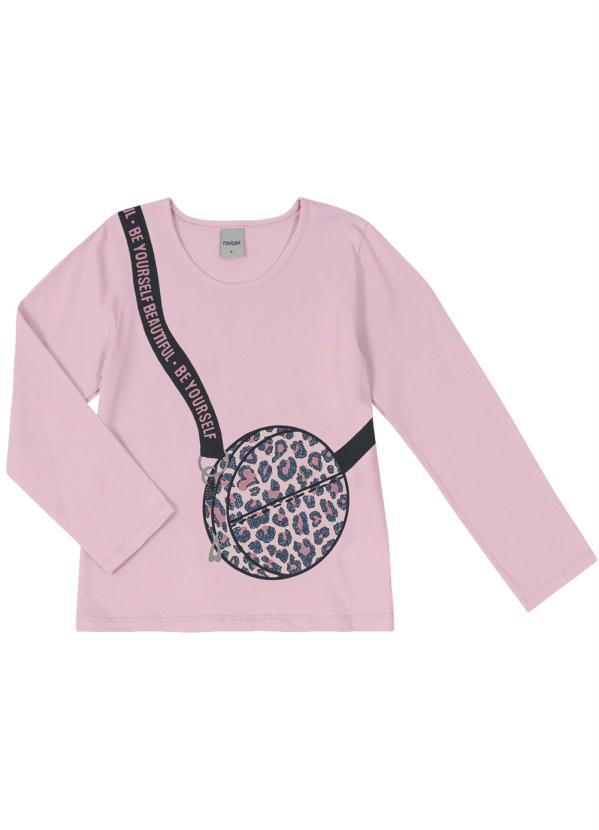 

Blusa Infantil Bolsa Rosa