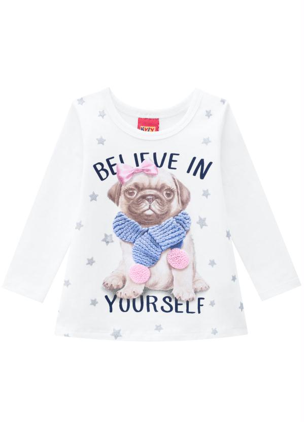 

Blusa Infantil Feminina Branco