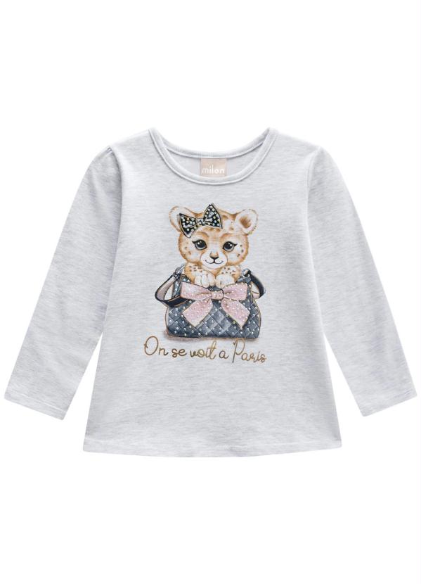 

Blusa Infantil Feminina Mescla, Cinza