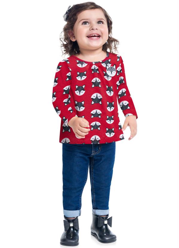 

Blusa Infantil Feminina Vermelho