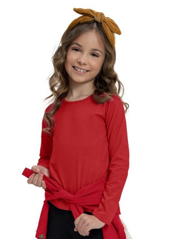 

Blusa Infantil Manga Longa Vermelho