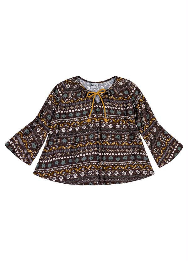 

Blusa Infantil Marrom Nanai