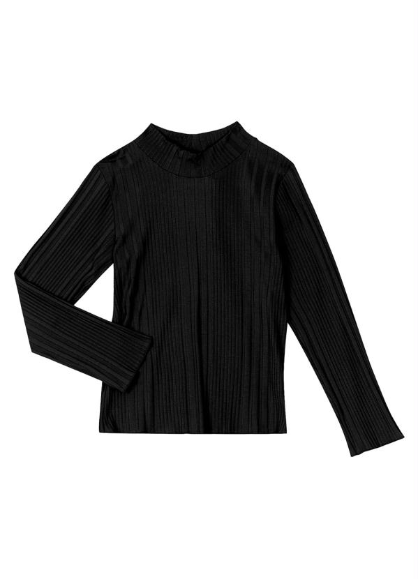 

Blusa Manga Longa Infantil Preto