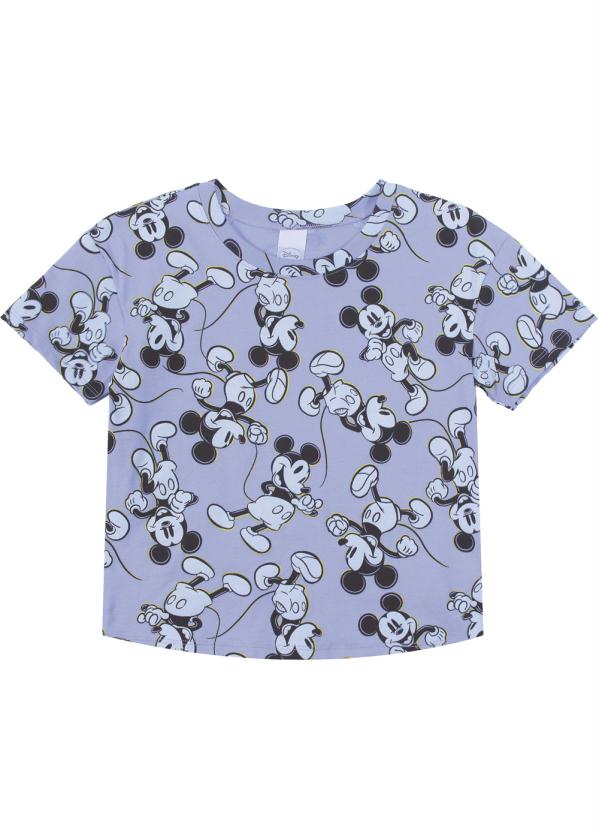 

Blusa Manga Curta com Estampa Rotativa Roxo