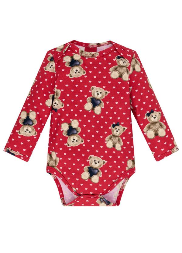 

Body Bebê Feminino Vermelho