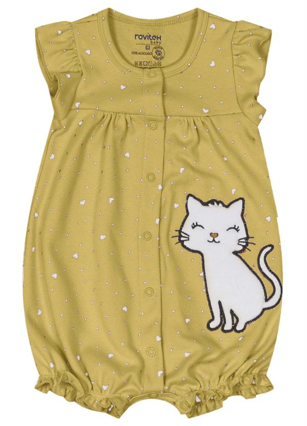 

Body Infantil Feminino Baby Amarelo