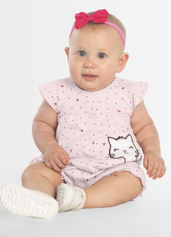 

Body Infantil Feminino Gatinho Baby Rosa