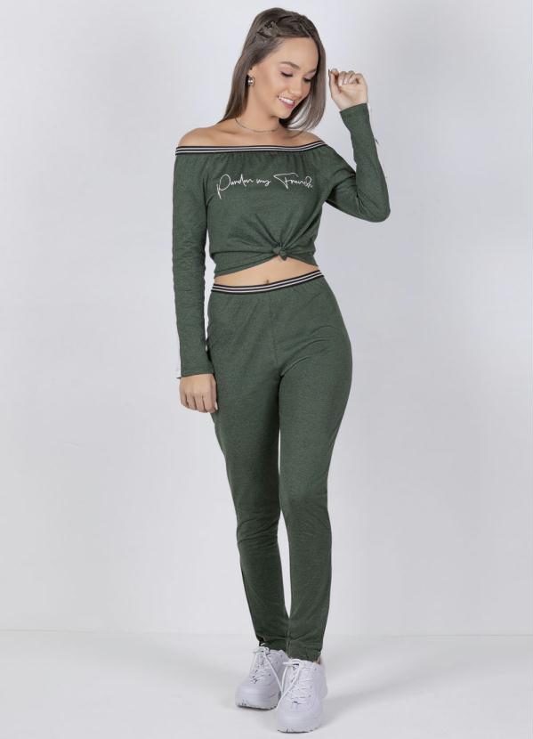 

Calça Juvenil com Elástico na Cintura Verde