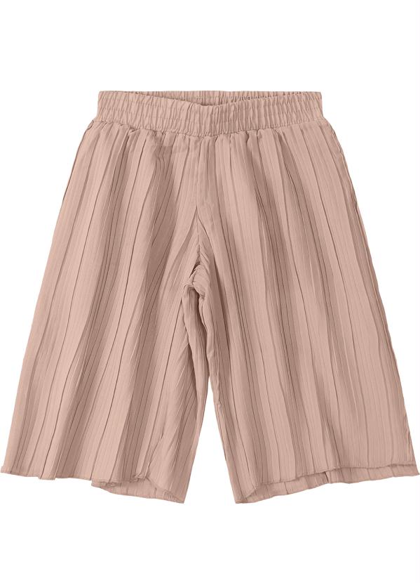 

Calça Rosa Pantacourt Crepe Plissado Carinhoso