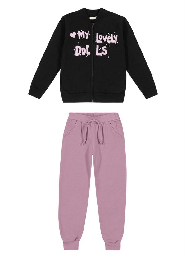 

Conjunto Infantil Feminino Preto