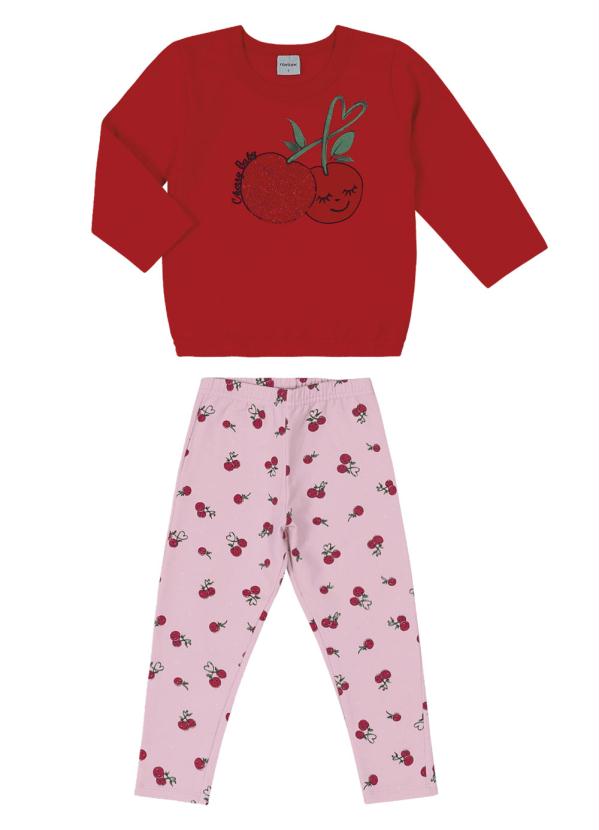 

Conjunto Infantil Feminino Vermelho