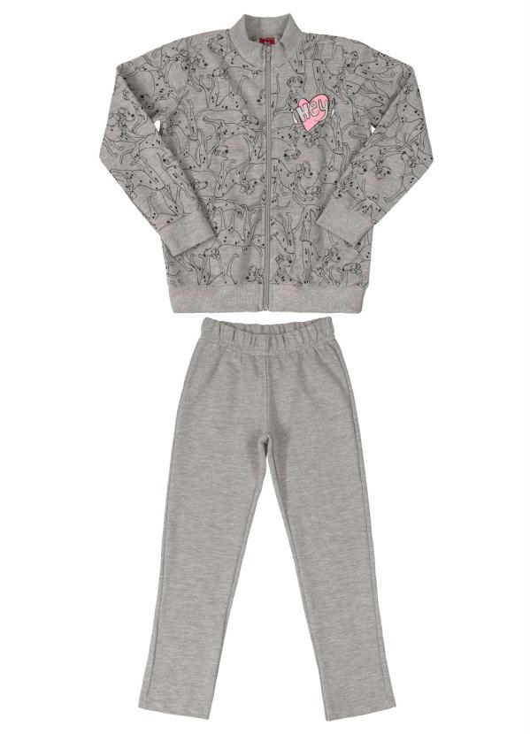 

Conjunto Infantil Moletom Dálmata Cinza