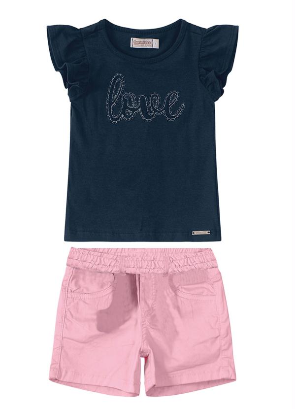 

Conjunto Azul Marinho Love Menina