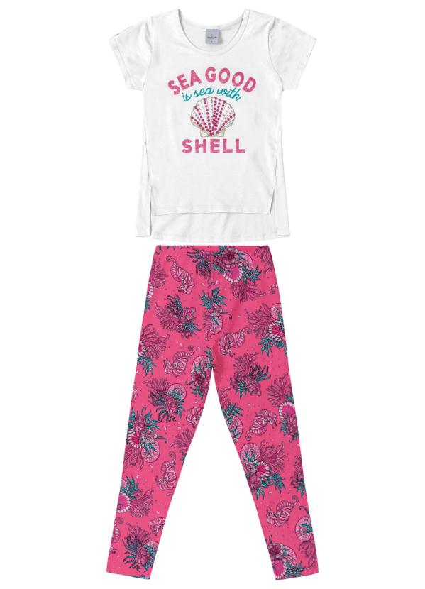 

Conjunto Blusa com Legging Rovitex Kids Branco