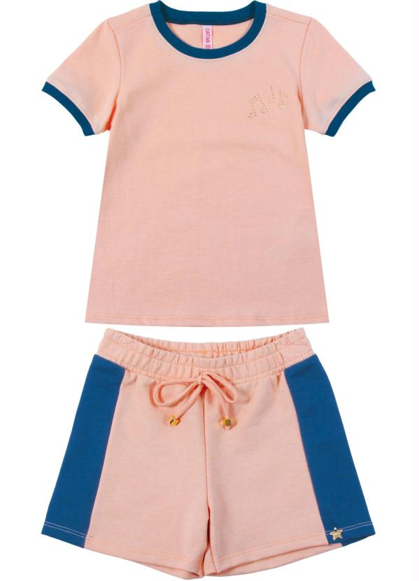 

Conjunto Blusa e Shorts em Moletom Rosa